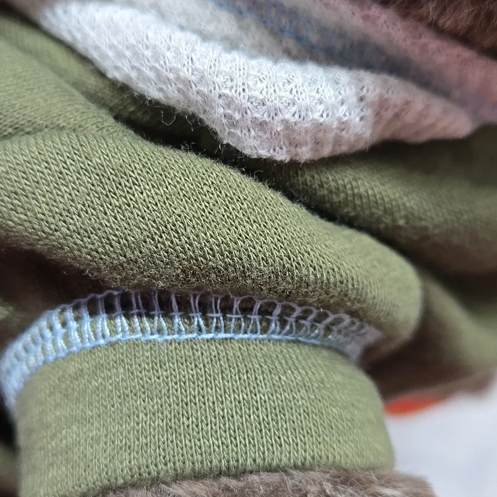 Doggy, Hooded Sweatshirt, Pup Crew, Front Pocket, Olive Green, Knit, Stretch